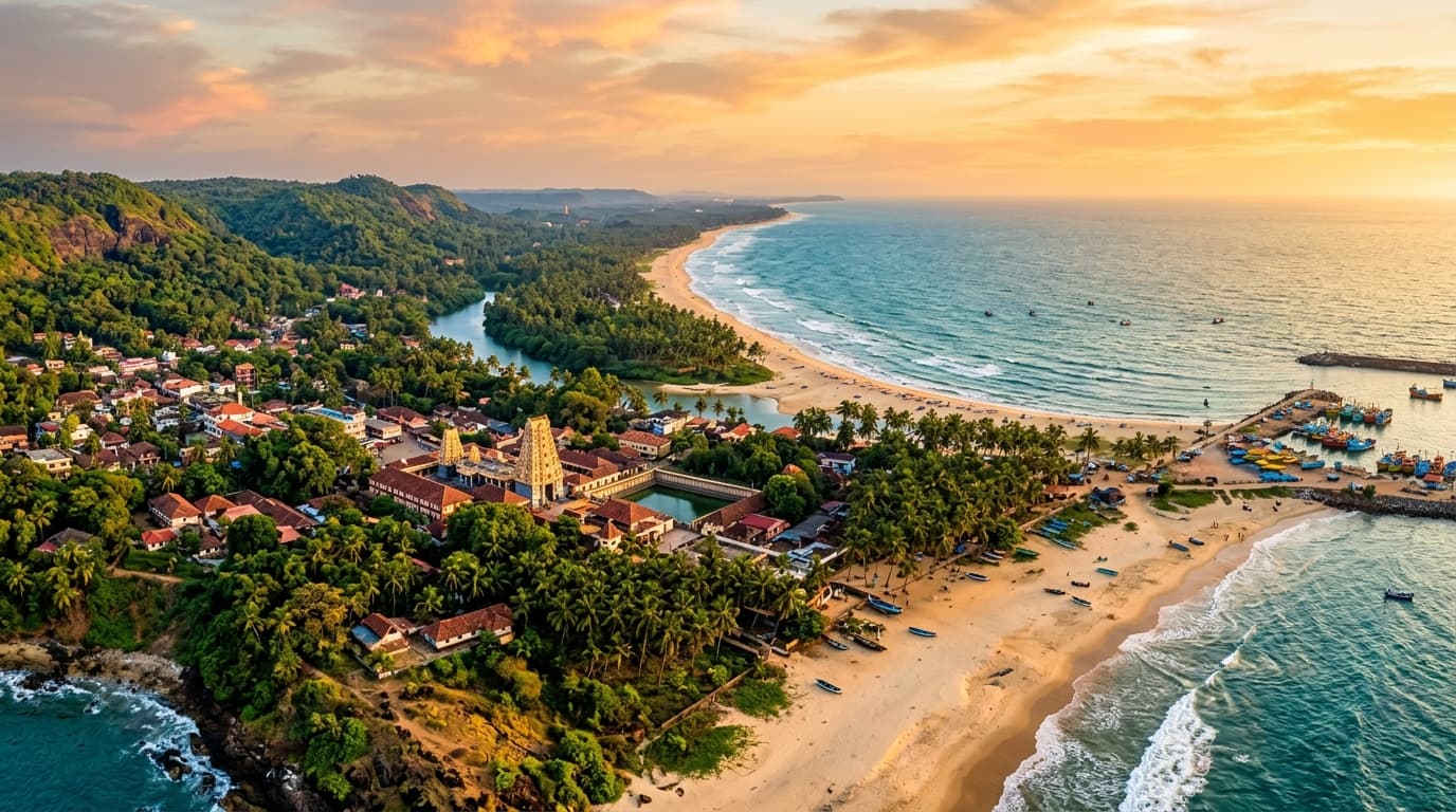 Udupi Coastal Karnataka Aerial View